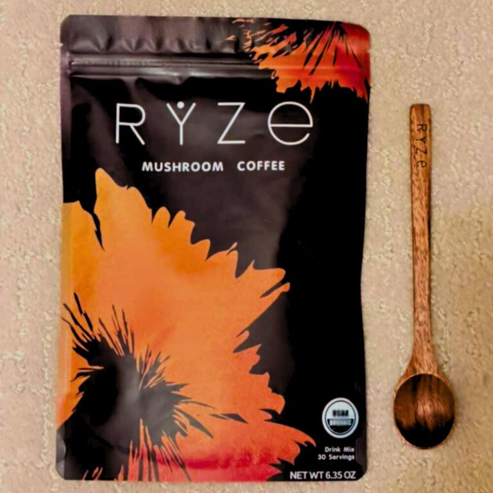 Organic Mushroom Coffee (with Spoon).Unique Blend for Coffee Lovers-(NWT Sealed)